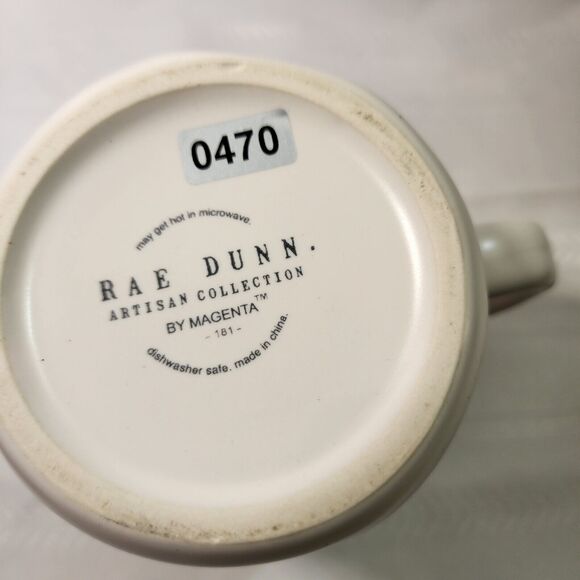 Rae Dunn by Magenta Mug JITTER BUG Coffee Tea Farmhouse Decor Dimple White Cup - Picture 16 of 16
